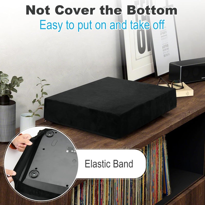 TXesign Stretch Dust Cover Compatible with Sony PS-LX310BT Turntable, Protective Cover Turntable Soft Fleece Sleeve with Elastic Band - Image 5